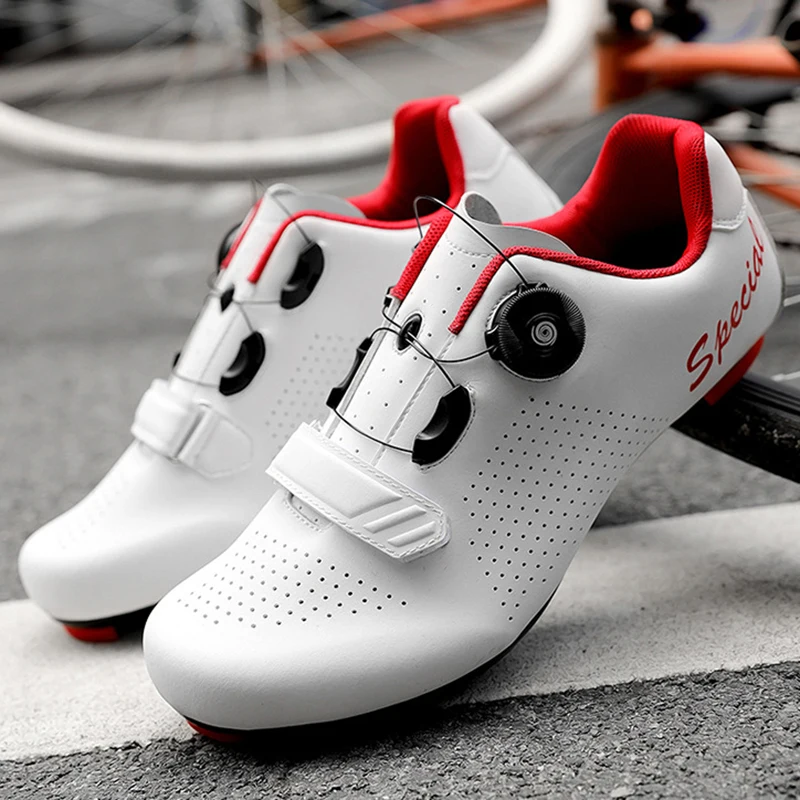 

Men Cycling Sneakers Flat MTB Shoes Women Cycling Shoes Breathable Self-Locking Road Bike Shoes Athletic Racing Bicycle Sneakers