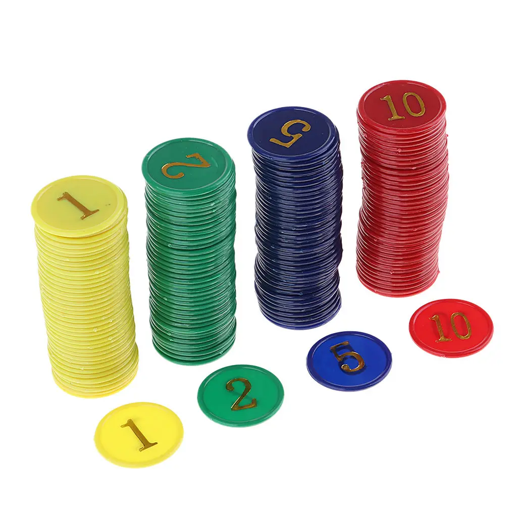 

160x Playing Chips Plastic Chips Plastic Chips 38mm with Numbers