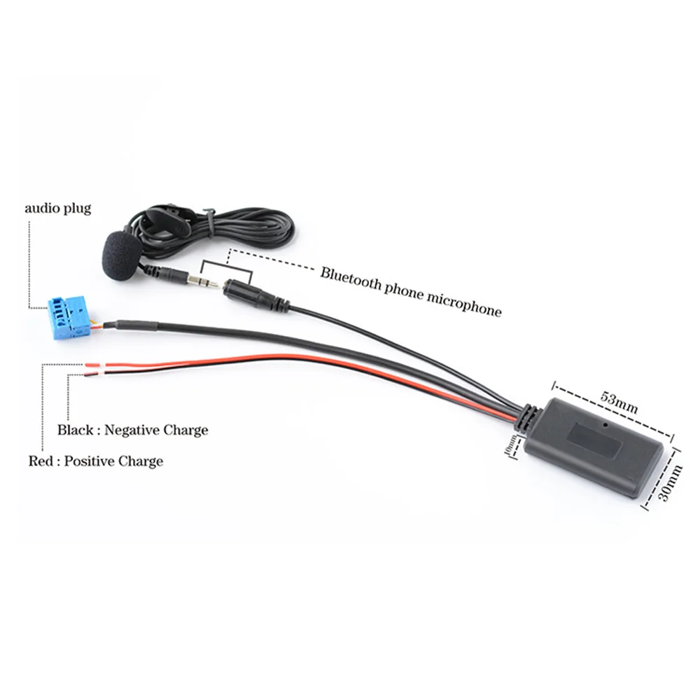 Автомобильный Универсальный 2RCA Bluetooth адаптер AUX музыка + микрофон вызов для