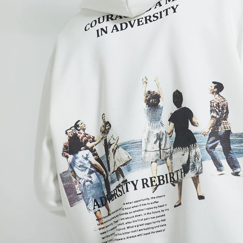 Мужская толстовка в стиле хип-хоп с принтом японской толстовки уличная Осенняя