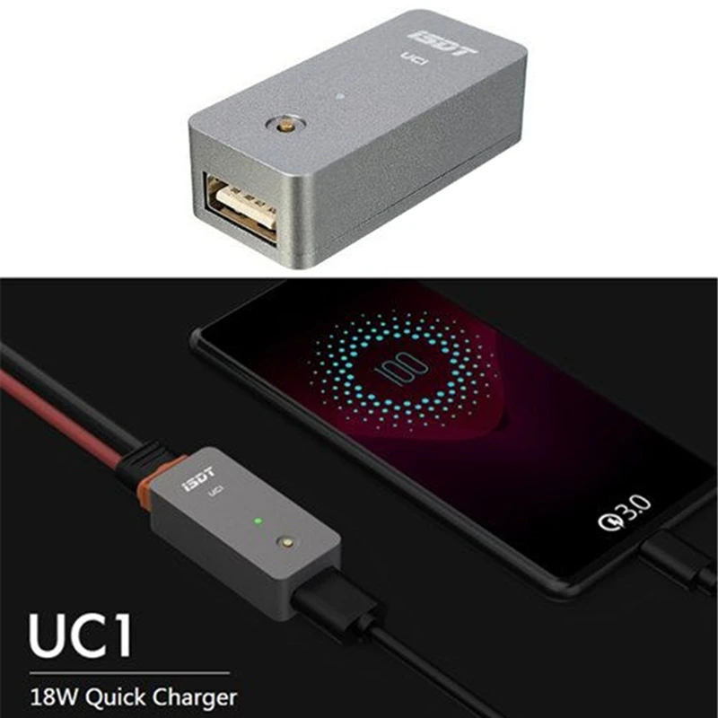 AABB-Isdt Uc1 18 Вт 2A мини Быстрая зарядка Lipo батарея Smart Usb зарядное устройство