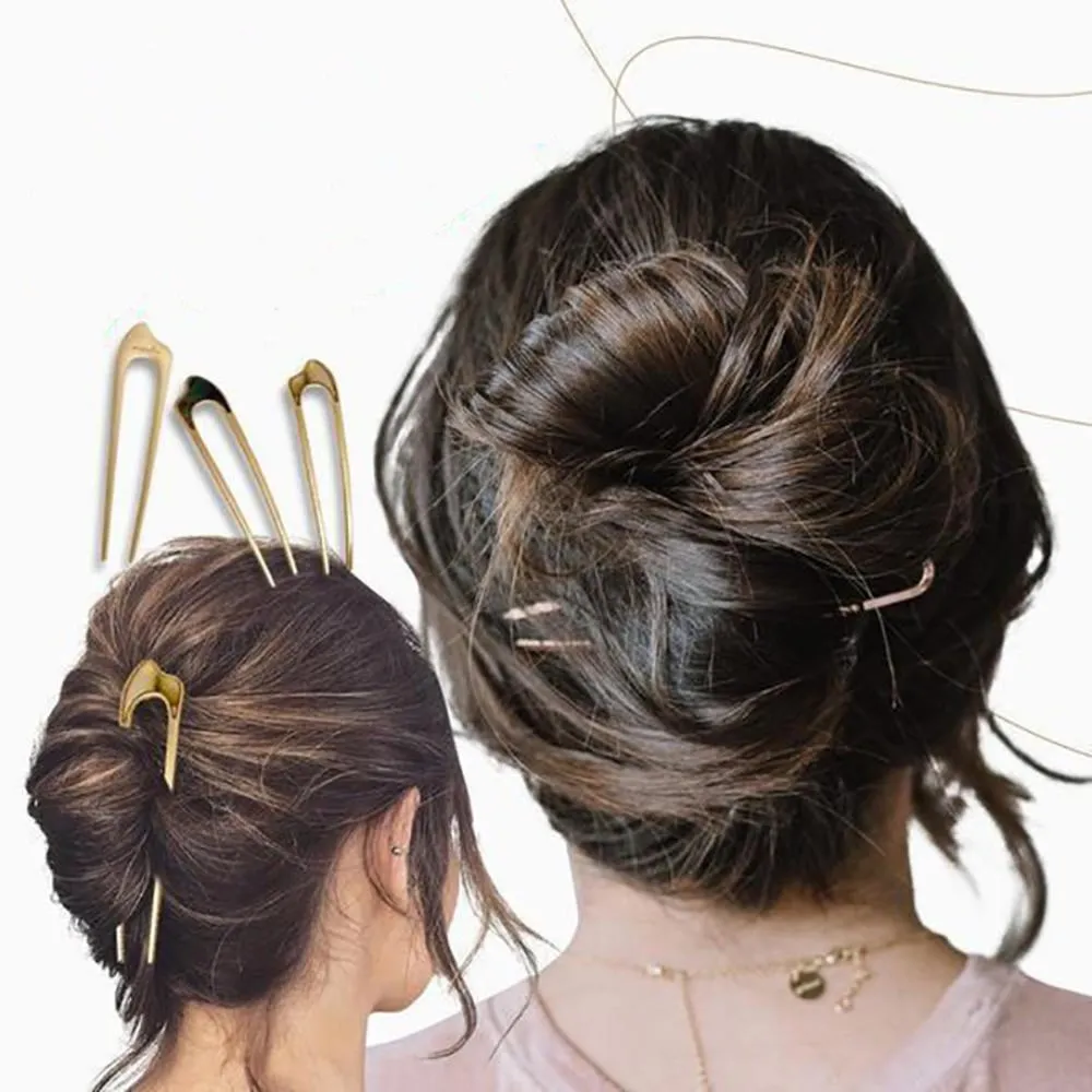 

Metal U-shaped Hair Pin French Hair Twist Pin Decor DIY Stylish Braiding Hairstyle Hair Clip Barrette Women Girl Hair Jewelry