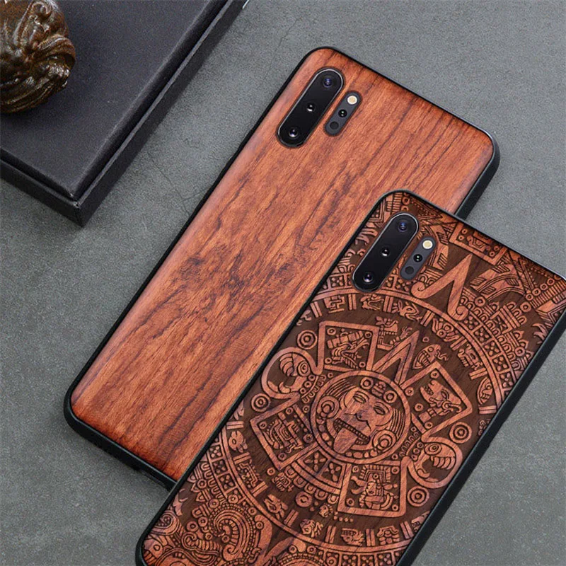 

For Samsung Note 10 Case Boogic Original Wood funda Samsung Note 20 Ultra Rosewood Cover Phone Case For Samsung note 10 plus