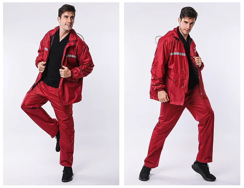 

Waterproof Overalls Raincoat Adult Motorcycle Men Outdoor Rainwear Fashion Rain Coats Bicycle Suit Impermeable Raincoat 6RTH77