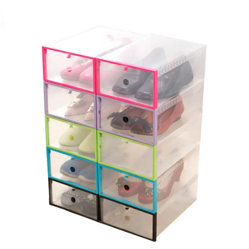 Пластик коробку Многофункциональный обувной коробке Прозрачный Кристалл