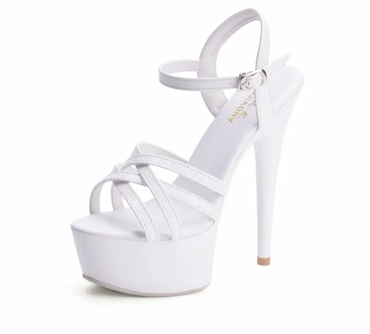 

Super high heels women's sandals 2020 new sexy thin heel button waterproof platform women's shoes