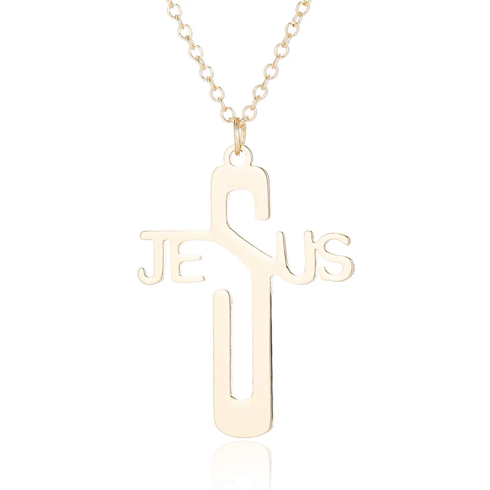 

2021 Stainless Steel Cross Pendant Necklace For Women Man Original Design Cross Choker Necklace Engagement Jewelry