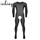 Мужское мягкое прозрачное Прозрачное нижнее белье без косточек, эластичные колготки, сексуальные чулки, Мужское эротическое нижнее белье для геев