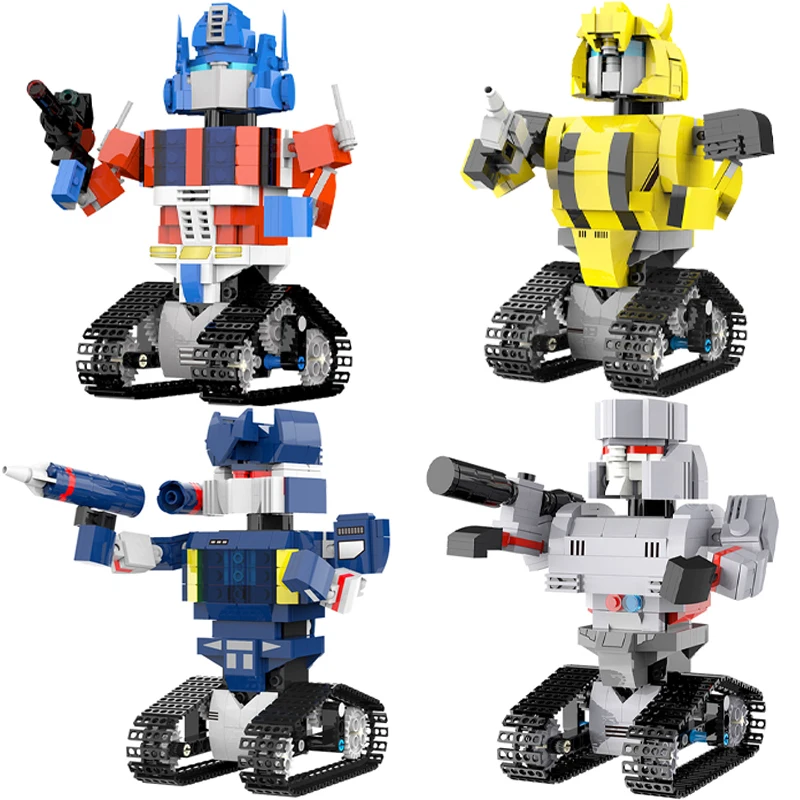 

New APP programmable remote control robot series Bumblebee Optimus Prime cartoon model building blocks puzzle children toys gift