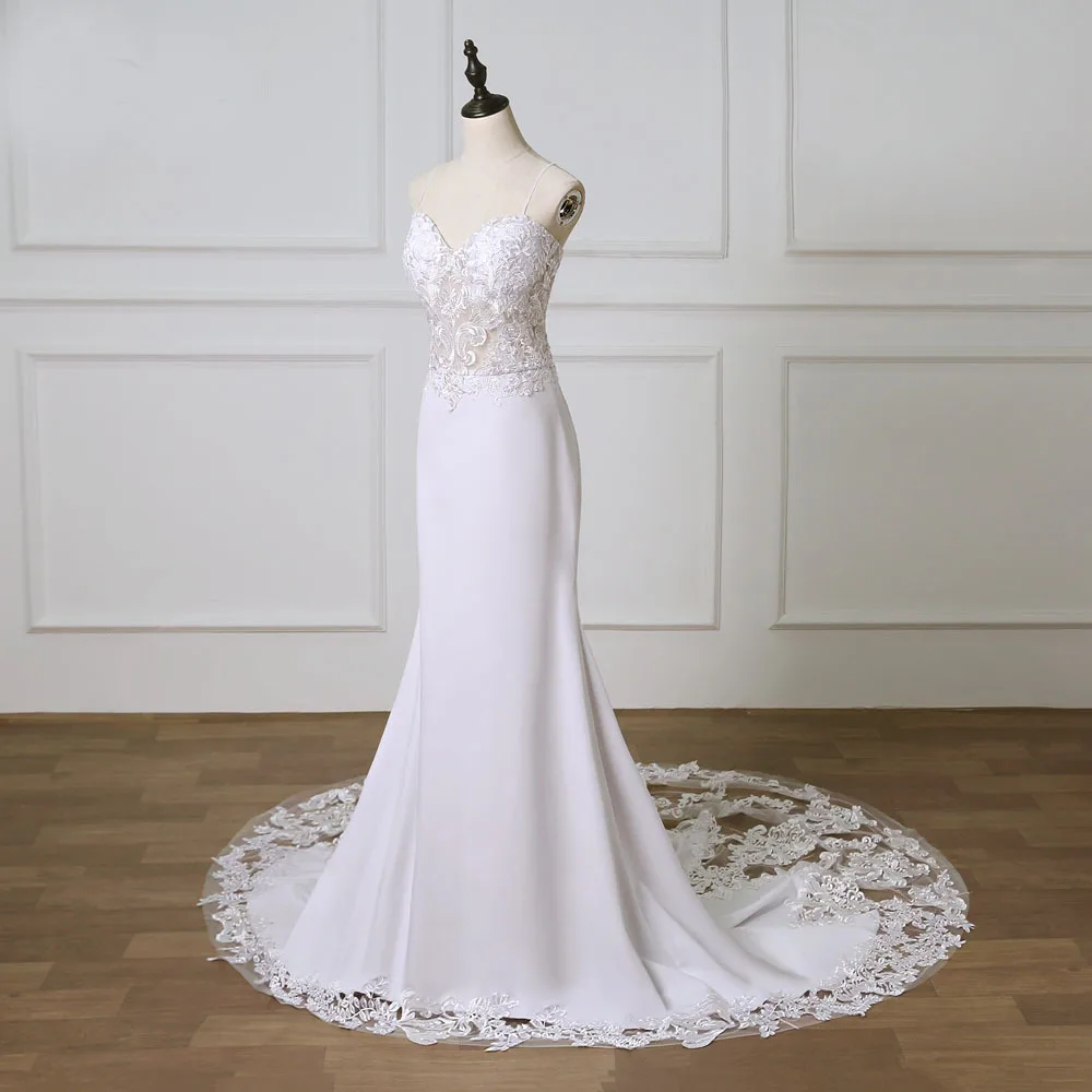 Vivian's bridal элегантное кружевное свадебное платье с аппликациеми 2019 пикантные