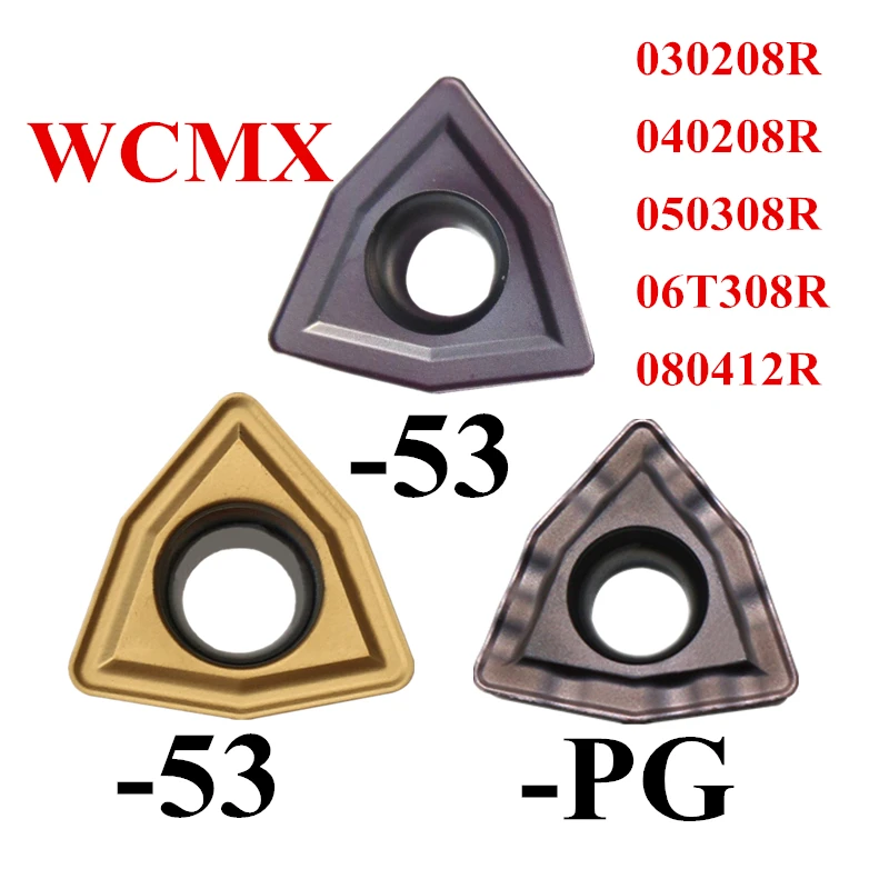 WCMX030208R WCMX040208R WCMX050308R WCMX06T308R WCMX080412R YBG201 53 YBG202 PG режущее лезвие U образная карбидная