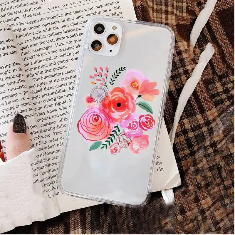 

Colorful Flower Phone Case For iphone 5 6 7 8 10 x xs 11 pro max 12 mini se2020 Fundas Coque