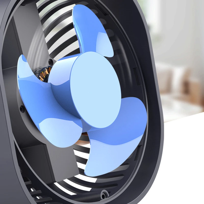 

3 Speed Mini USB Desktop Fan Personal Portable Cooling Fan with 360 Rotation Adjustable Angle Blue