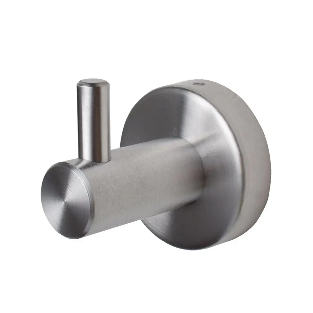 

Wholesale Hole Free Clothing Store Fitting Room Hook 304 Stainless Steel Wardrobe Clothes Bag Hook Single Wall Hanging Hot Sale