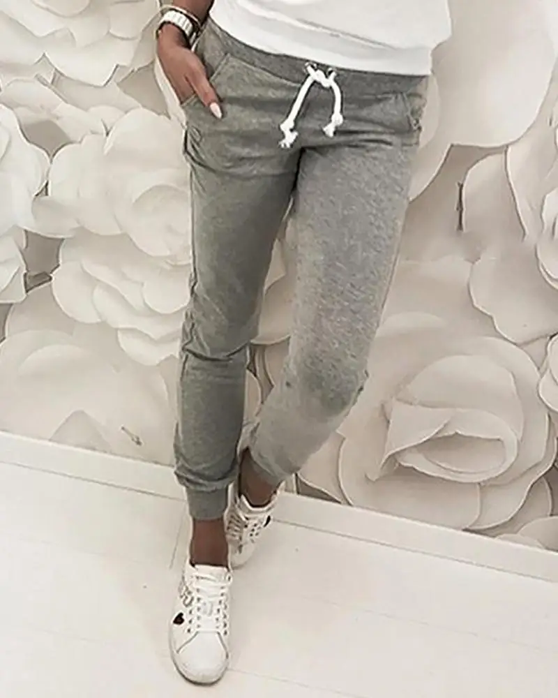 Женский Повседневный костюм с блестками топ капюшоном и брюки на завязках