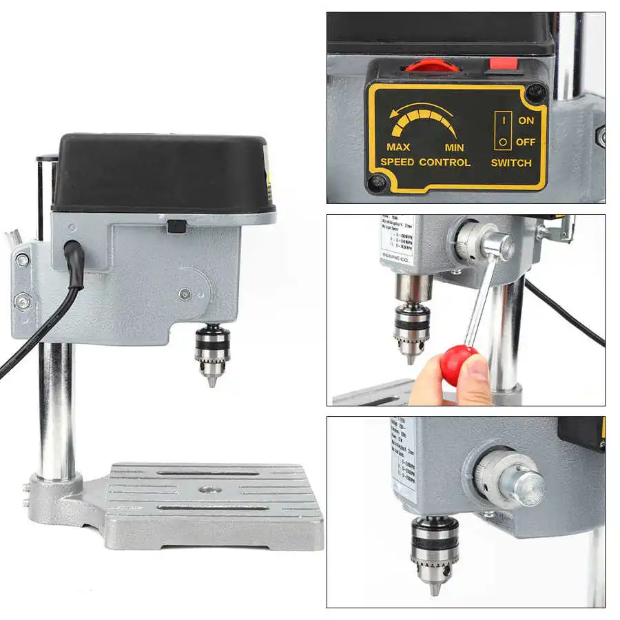 Сверлильный станок электрическая настольная мини дрель 150 Вт с регулируемой