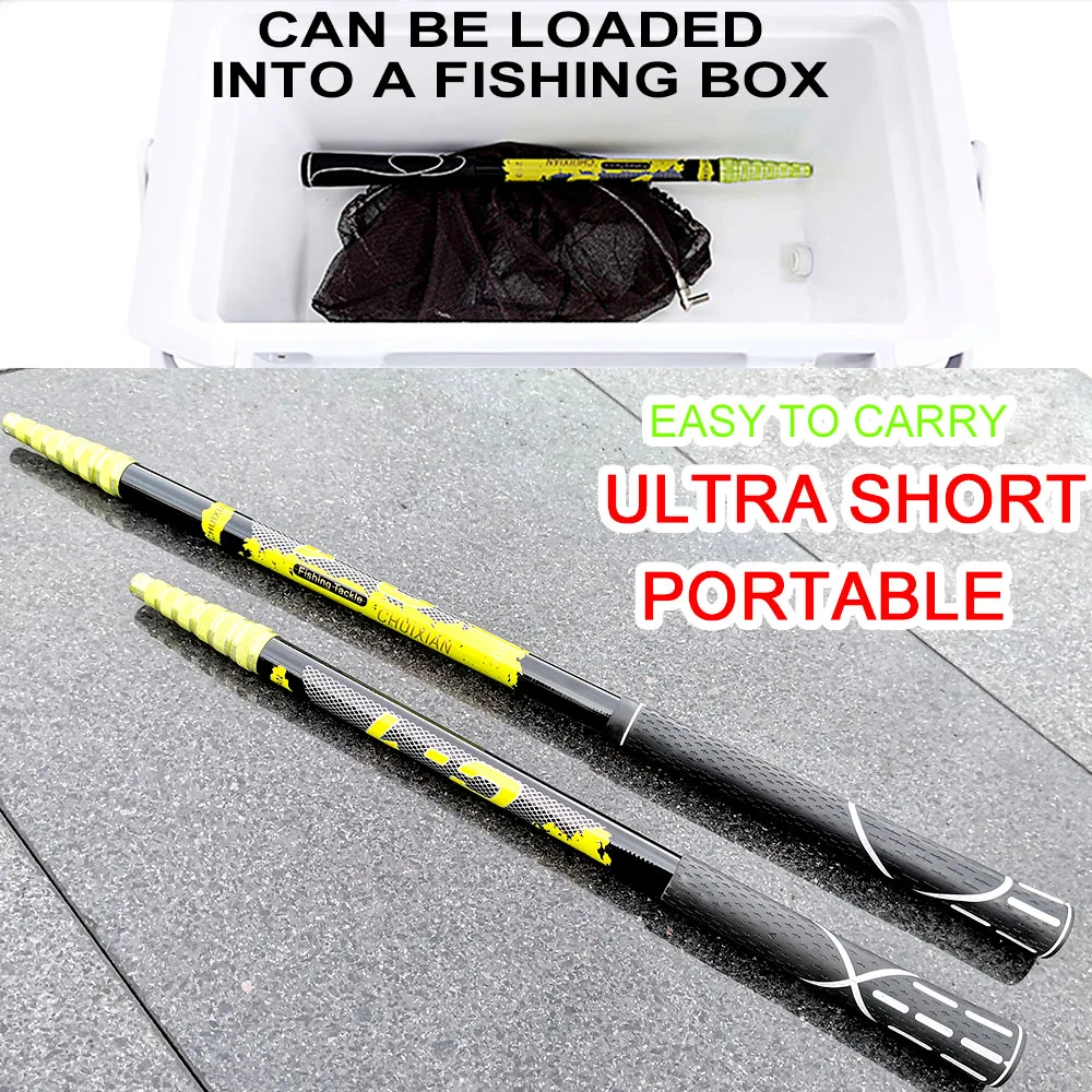JOSBY 3m 4m 2.1m High Quality Fishing Net Fish Landing Foldable Collapsible Telescopic Pole Handle Durable Mesh | Спорт и