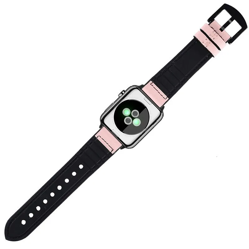 Кожаный силиконовый ремешок для apple watch 44 мм серия 4 3 2 1 ремешок для iwatch 38 мм 42 мм браслет умные аксессуары замена запястья