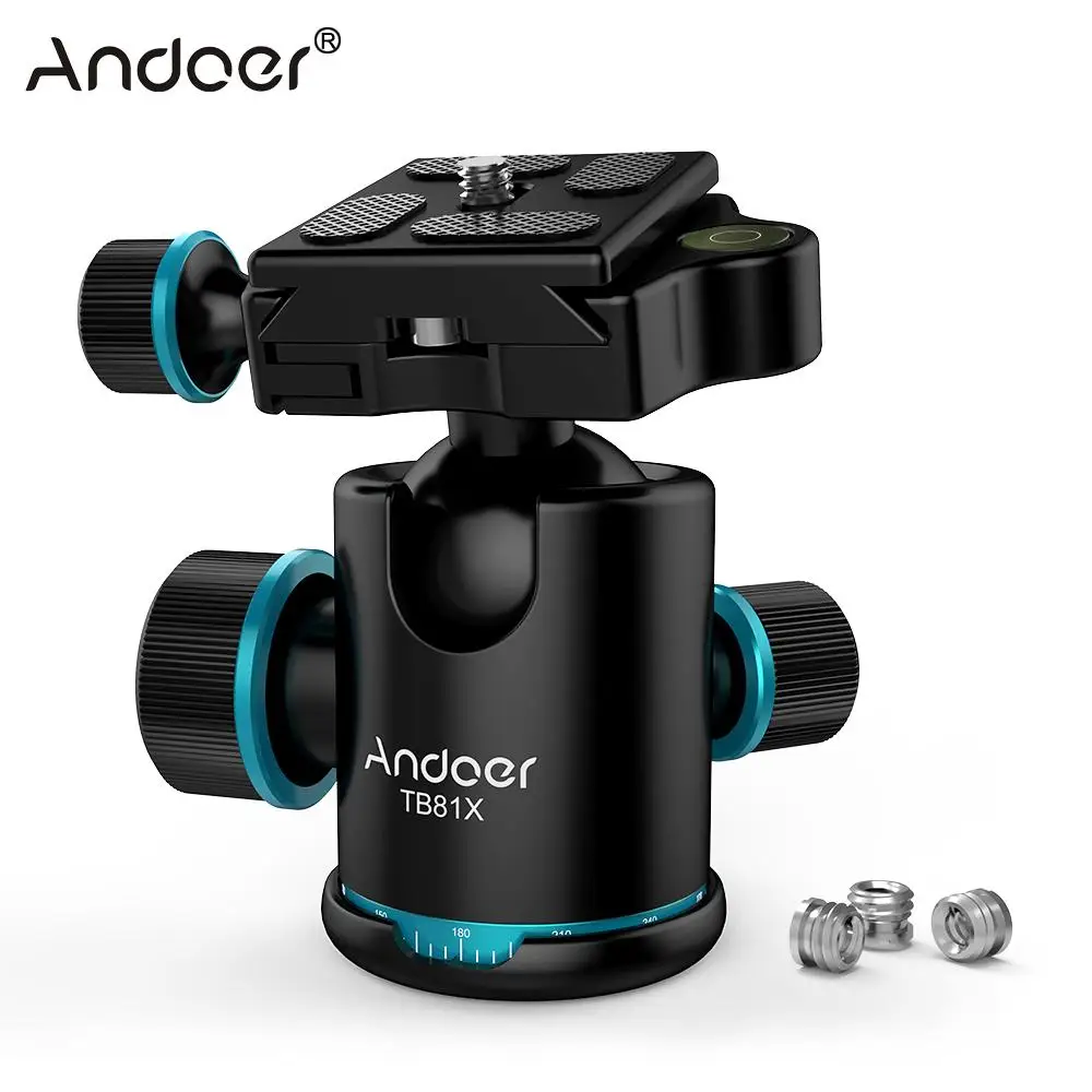 Штатив Andoer TB81X с шаровой головкой вращающаяся на 360 градусов панорамная шаровая