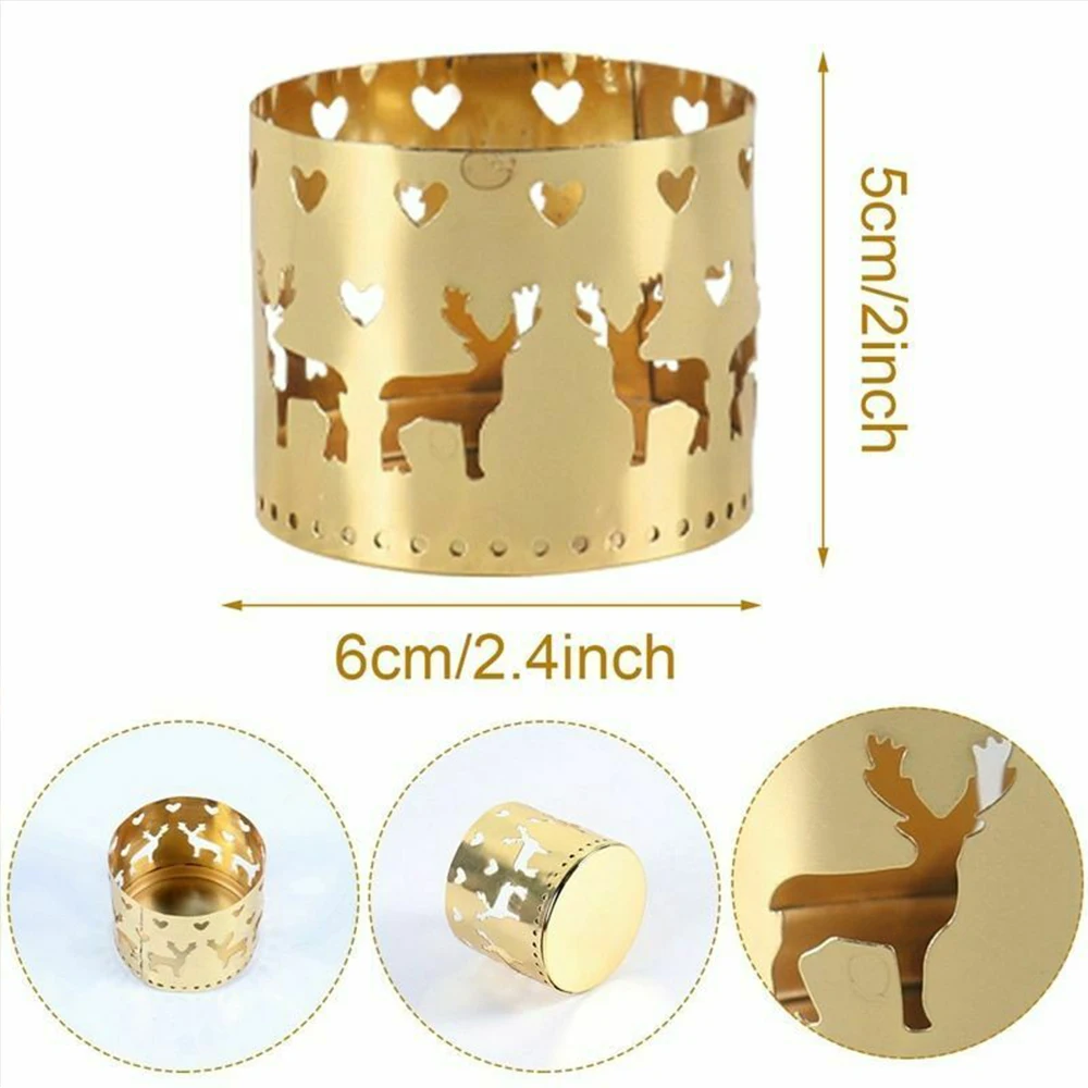 Рождественский полый подсвечник Lron Рождественское украшение для дома