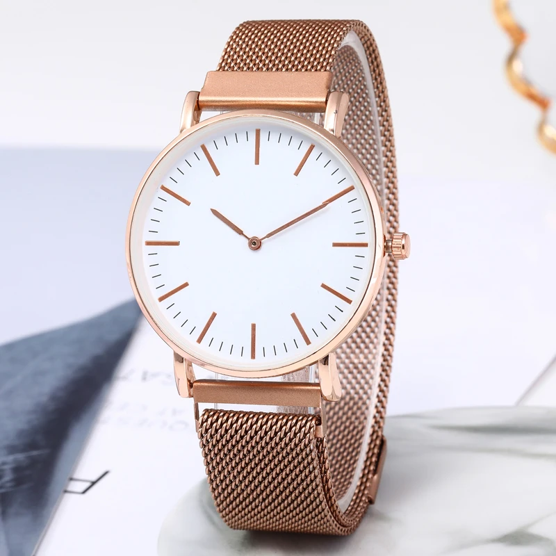 Пряжка Звездное розовое золото сетка магнит мужские часы высокого класса