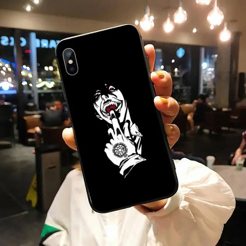 

Anime Hellsing Alucard Fan vampire Phone Case for iPhone 11 12 pro XS MAX 8 7 6 6S Plus X 5S SE 2020 XR