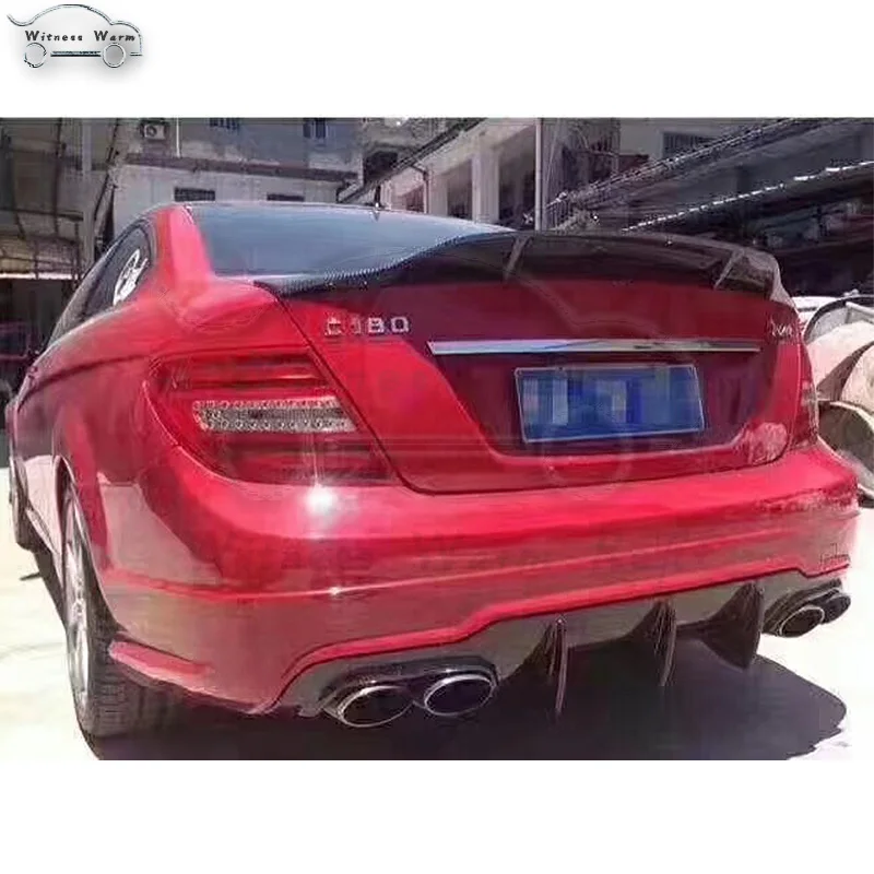 W204 заднее крыло из углеродного волокна спойлер для багажника Mercedes Benz C Class C300 C260 2