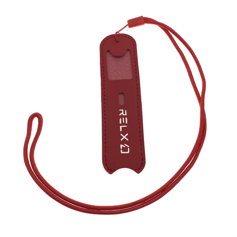 Small Smoke Flat Cigarette Electronic Cigarette Small Leather Case Small Color Strip Special Lanyard Leather Bag Leather Bag