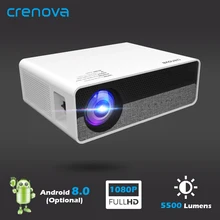 CRENOVA новейший Full HD 1080P видео проектор с физическим разрешением Android 8,0 OS с поддержкой 5G wifi 4K светодиодный Q9 проектор
