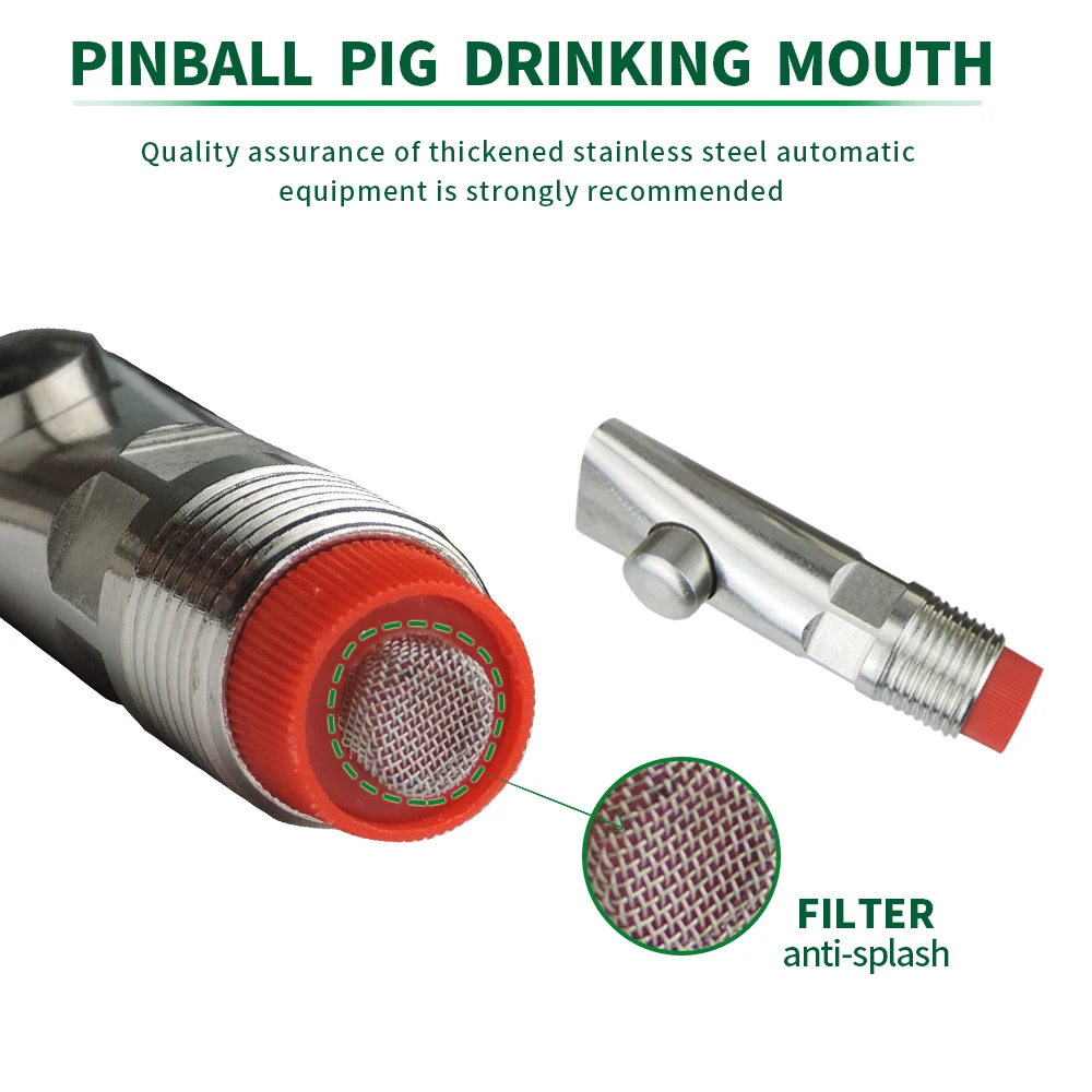 1 шт. автоматическая поилка для свиней из нержавеющей стали|Принадлежности