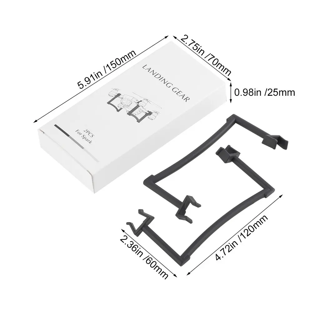 

Heightened Extended Landing Gear Quick Release Landing Gear Skid Holder Extensions Bracket for DJI for Spark RC Drone 2 pcs