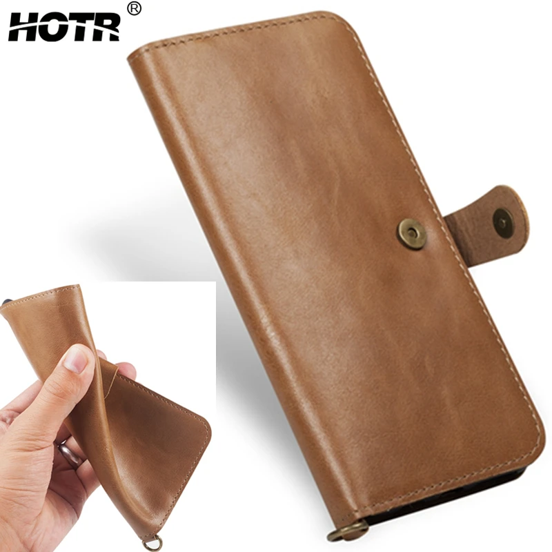 Гибкий Мягкий чехол из натуральной кожи для samsung Galaxy Note 10 Plus с откидной крышкой 9 S10