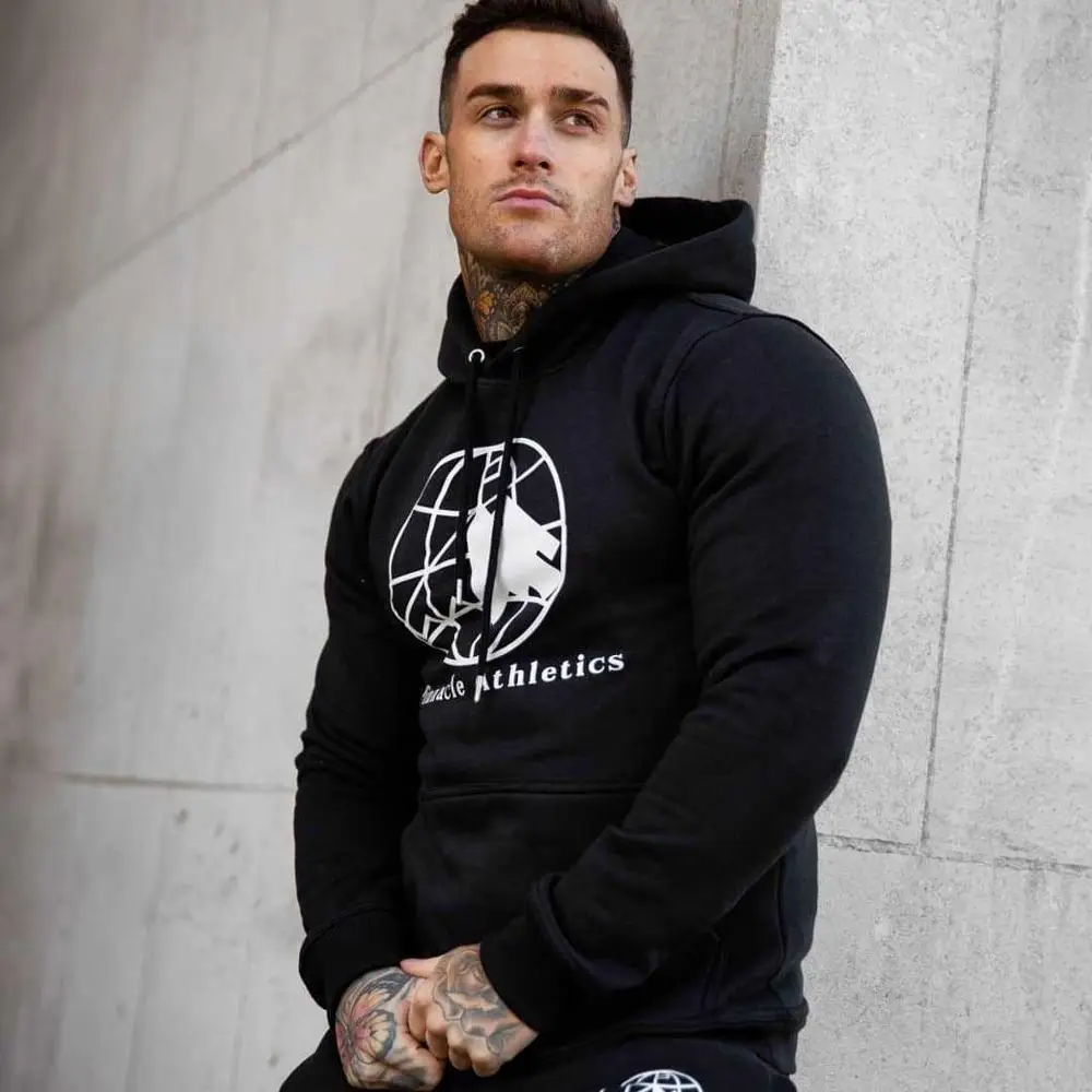 Мужская толстовка с капюшоном спортивная одежда для занятий спортом фитнесом