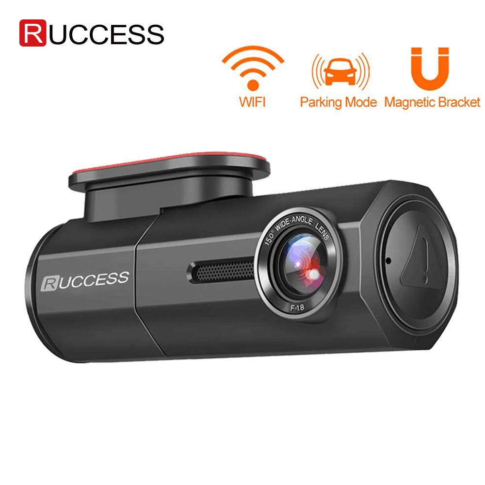 RUCCESS Автомобильный видеорегистратор Full HD 1080P видеорегистратор с Wi-Fi Автомобильная камера рекордер 24H монитор парковки ночное видение английская/Русская версия