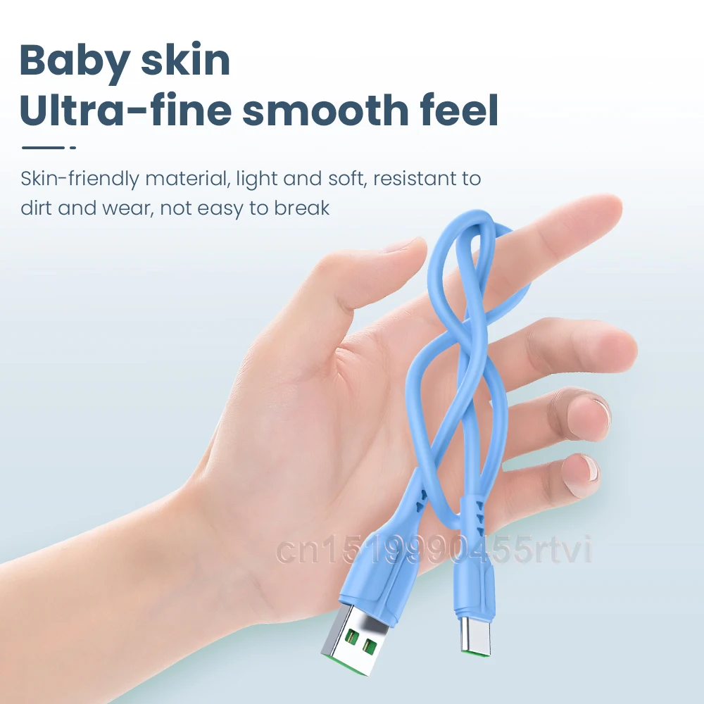 6A Liquid Silicone USB Type C Cable For Huawei Mate 40 Pro Fast Charging Charger Data Cord Xiaomi Samsung 1/2M | Мобильные телефоны