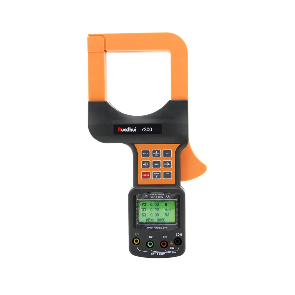 

7300 RuoShui 1200A Large Caliber Three Phase Power Clamp Meter