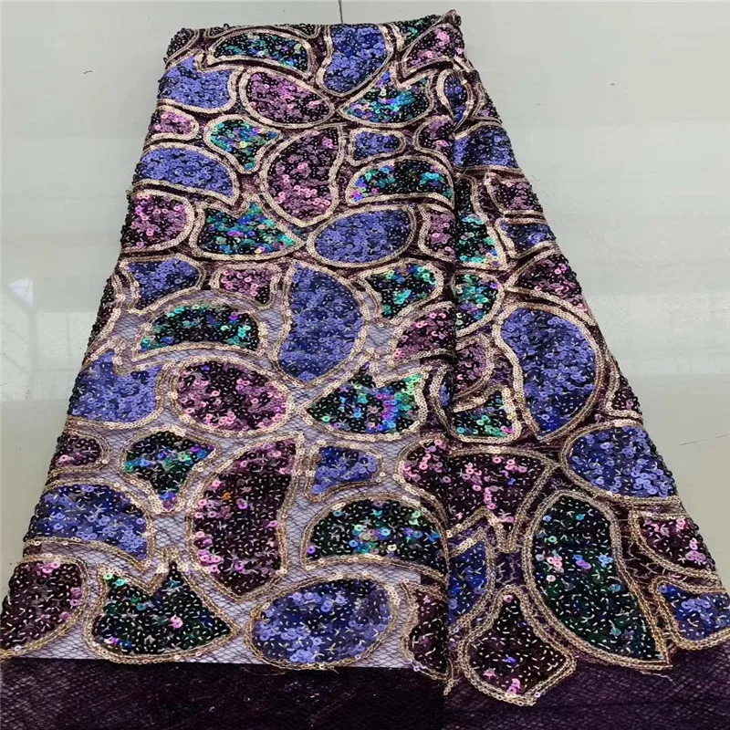 

2019 Latest Sequins Lace Fabric for Women Wedding Dress African Lace Fabrics with Sequins French Tulle Mesh Lace Bridal Material