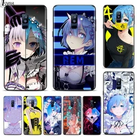 anime cute rem for samsung galaxy a9s a9 a8s a8 a7 a750 a6s a6 a5 a3 star plus 2016 2017 2018 soft phone case