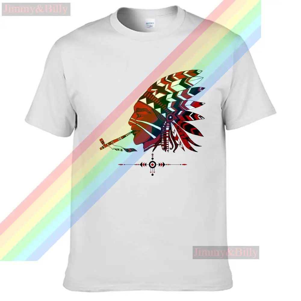 

Indiana Headdress Blush Smoking Summer Print T Shirt Clothes Popular Shirt Cotton Tees Amazing Short Sleeve Unique Unisex Tops