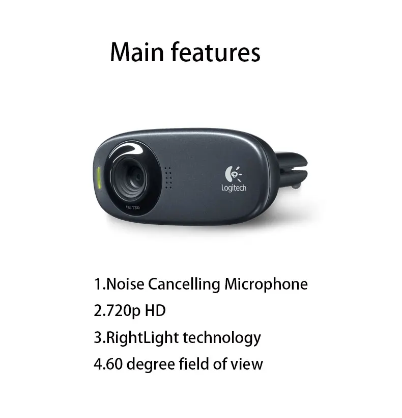 Веб-камера Logitech C310 для видеоконференций HD USB онлайн-образования | Компьютеры и