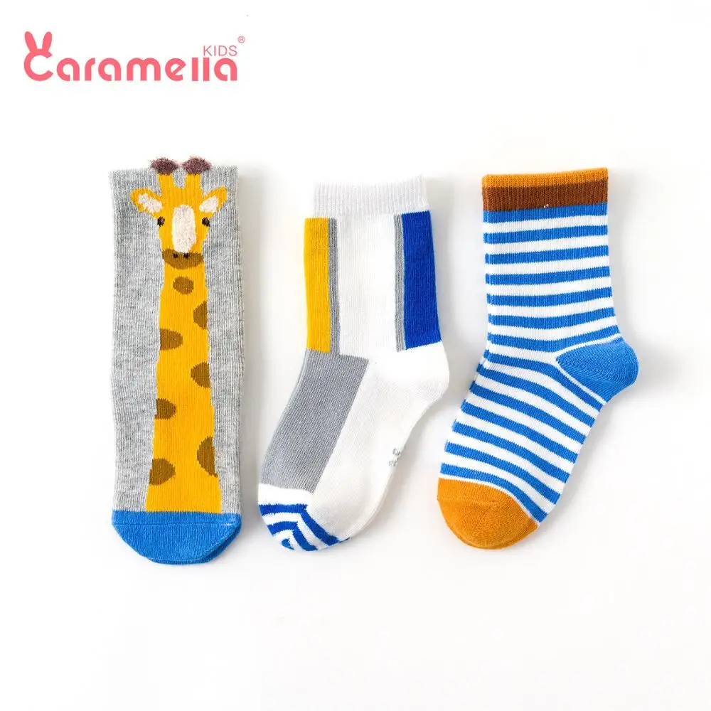 Caramella новинка 2019 толстые детские носки короткие для маленьких девочек и