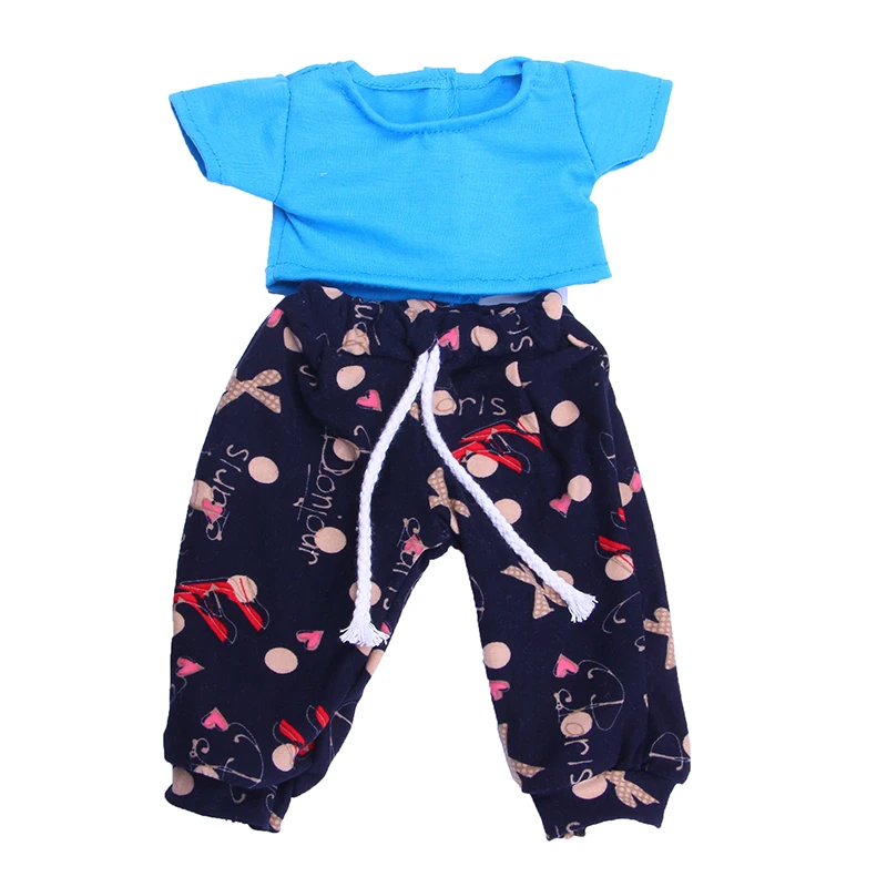 2 шт./компл. синий повседневный костюм с кулиской дизайн для 18 дюймовых