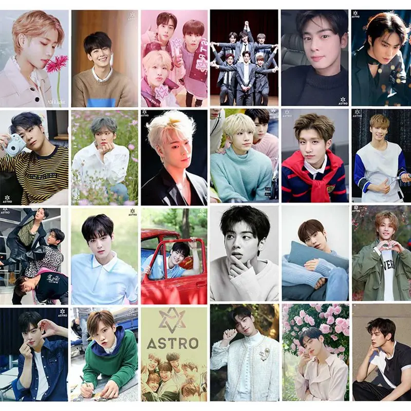 16 шт./компл. Kpop ASTRO мини-альбом синее пламя Фотокарточка карта души Persona альбом