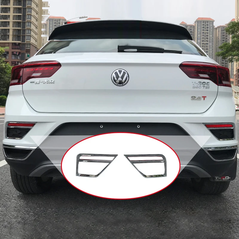 Для Volkswagen VW T-ROC 2017 2018 ABS хромированный Автомобильный задний отражатель Туман