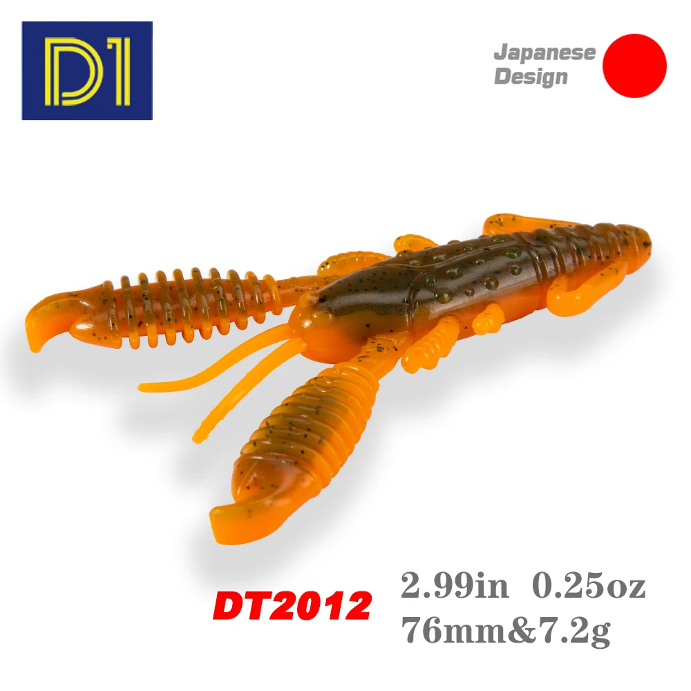 

D1 4pcs 76mm Artificial Shrimp Soft Lures Freshwater Swimbait Fishing Bait Bass Perch Silicone Wobblers 2021 Tackle