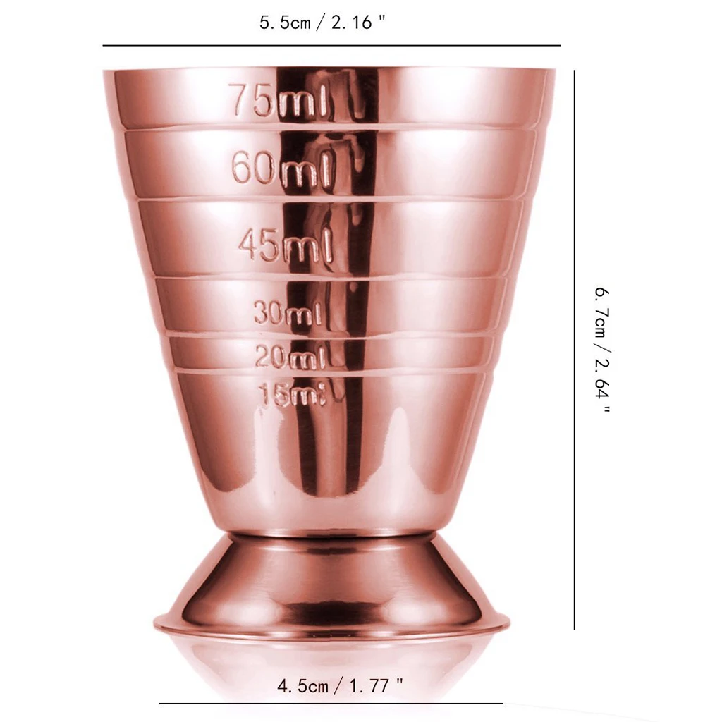 Мерная чашка из нержавеющей стали жидкая мини-Эспрессо стеклянная многоцелевая
