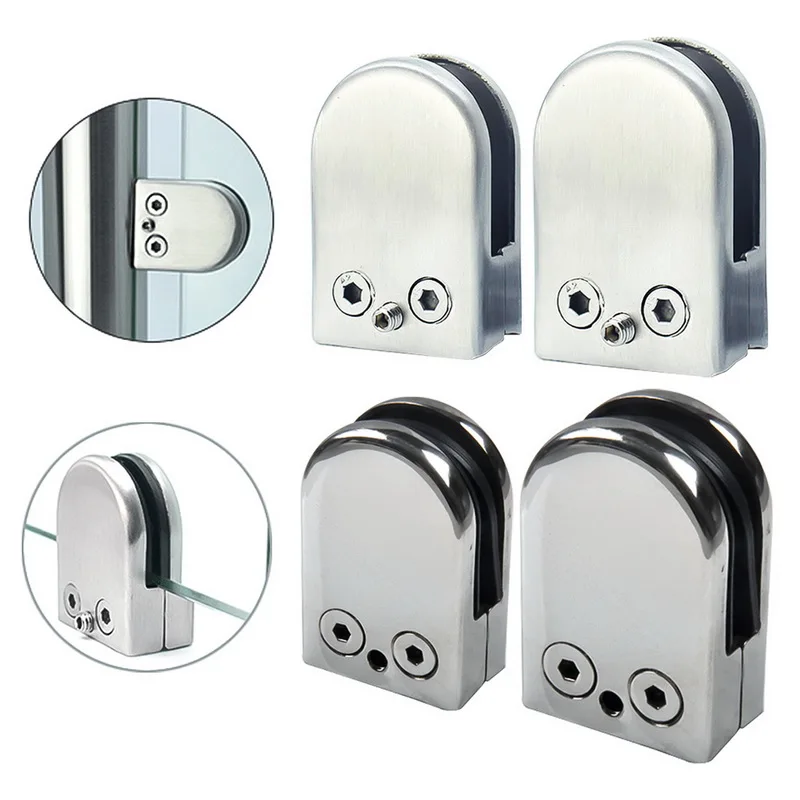 1 шт. 304 нержавеющая сталь регулируемый для стекла зажим двери кронштейн плоская