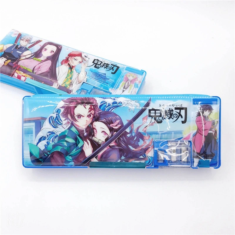 

Demon Slayer Kimetsu No Yaiba Double-sided Magnetic Stationery Box Student Stationery Storage Box Stationery