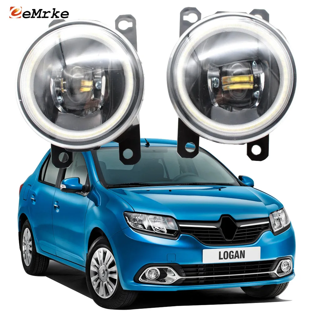 Светодиодный фонарь светильник Cut Line объектив для Renault Logan 2 + 2013 2019 Ангел глаз DRL