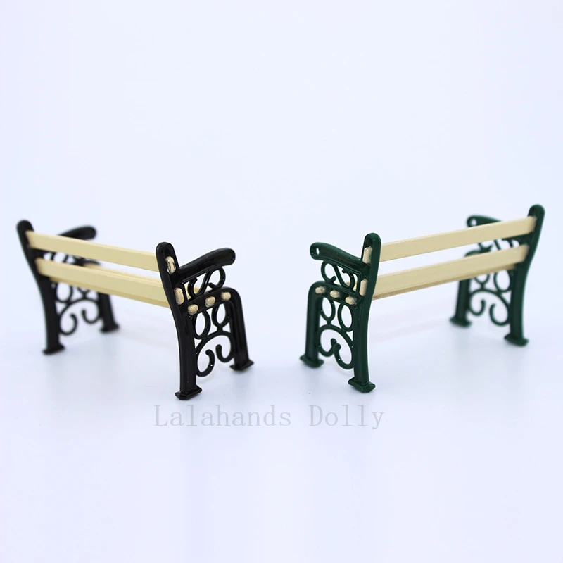 

1:12 Dollhouse Mini Simulation Miniature Park Chair Model Toys for DollHouse Decoration Miniature Accessories